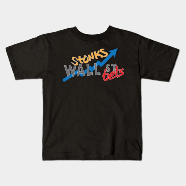 Wall Street Bets Kids T-Shirt by Spirit-Dragon